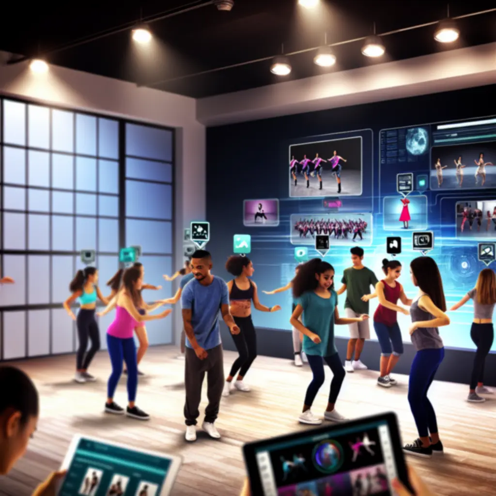 Bibliotheek met digitale dansmaterialen en lescontent