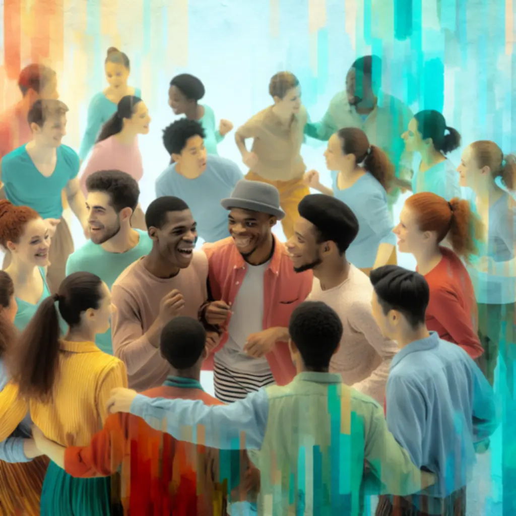 Dansers die samen lachen na een energieke les